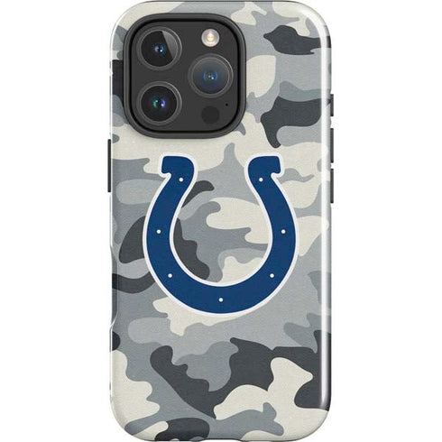 NFL Indianapolis Colts Camo iPhone 16 Pro Max Impact Case